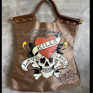 Ed Hardy by Christian Audigier Purse Skull Love Kills Slowly